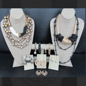 Black and Gold Jewelry Lot - 13 Pieces